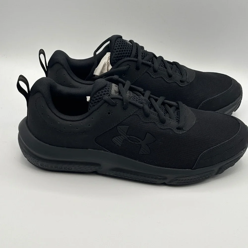 Under Armour UA Charged Assert 10 Shoes Mens Size 11 Black Running 3026175-004